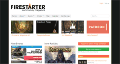 Desktop Screenshot of firestartermagazine.com